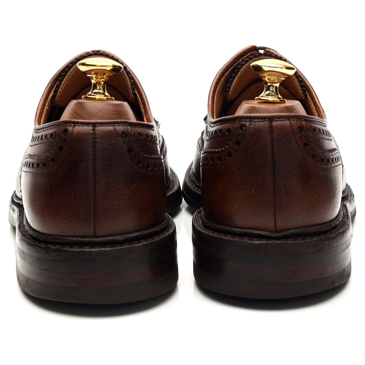 &#39;Pembroke&#39; Dark Brown Grain Leather Derby UK 6.5 E