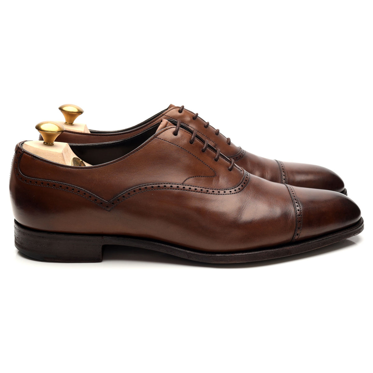 &#39;Andrew&#39; Brown Leather Oxford Brogue UK 9.5 F