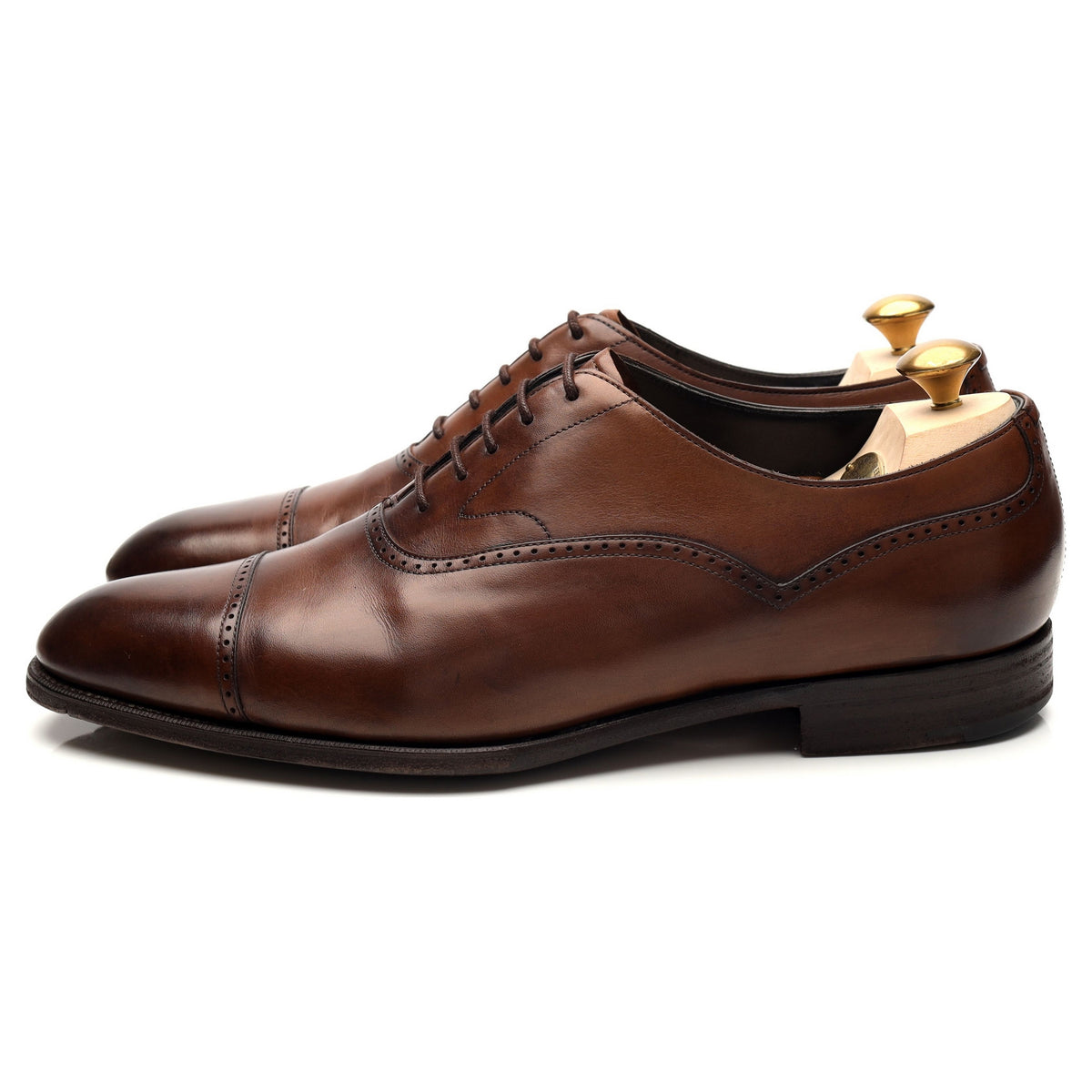 &#39;Andrew&#39; Brown Leather Oxford Brogue UK 9.5 F