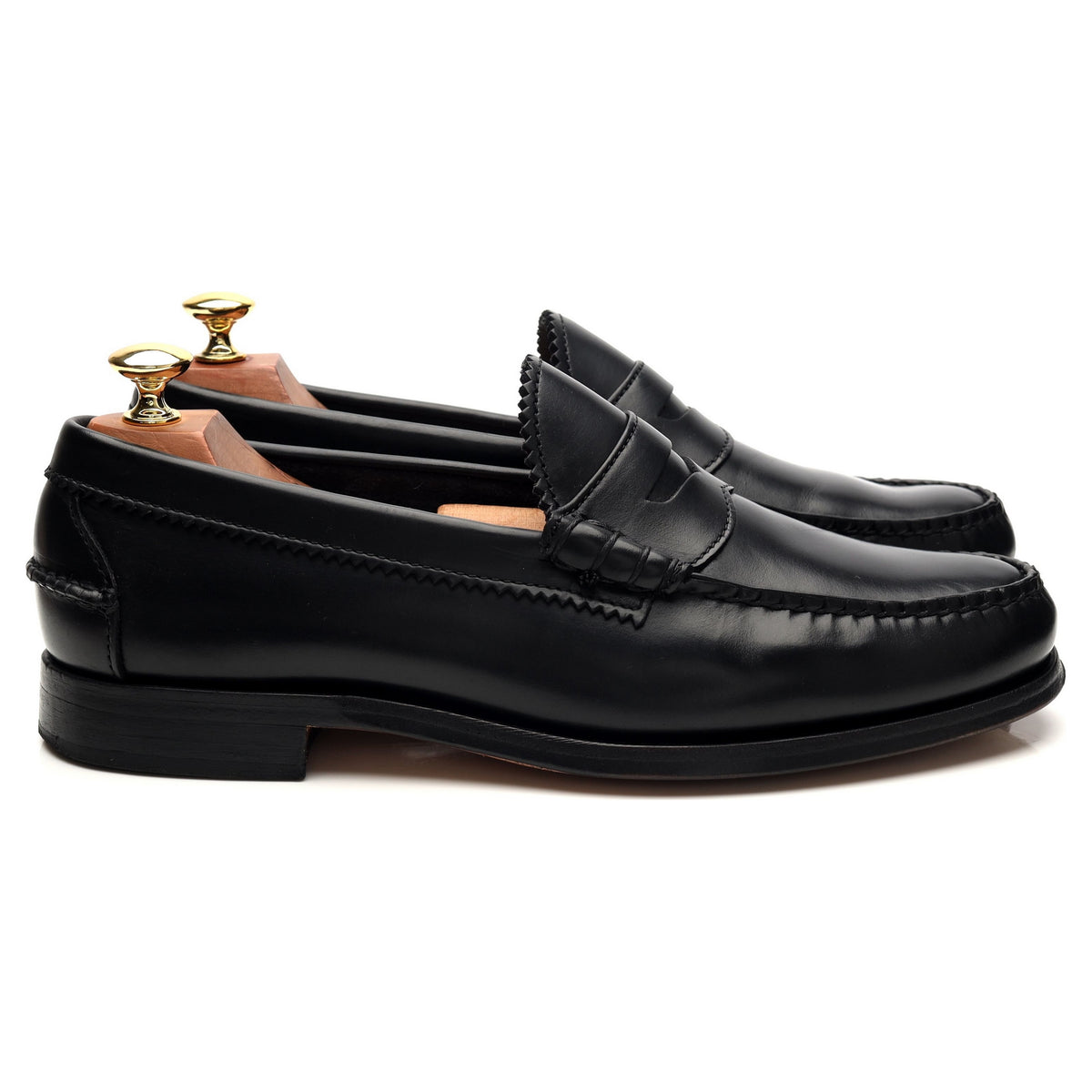 &#39;Kennedy&#39; Black Leather Loafers UK 8.5 US 9.5 E