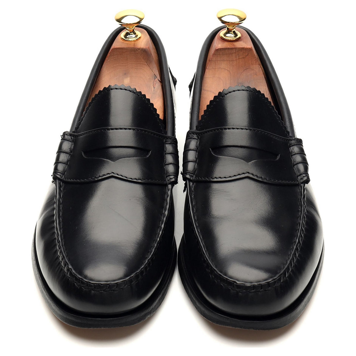 &#39;Kennedy&#39; Black Leather Loafers UK 8.5 US 9.5 E