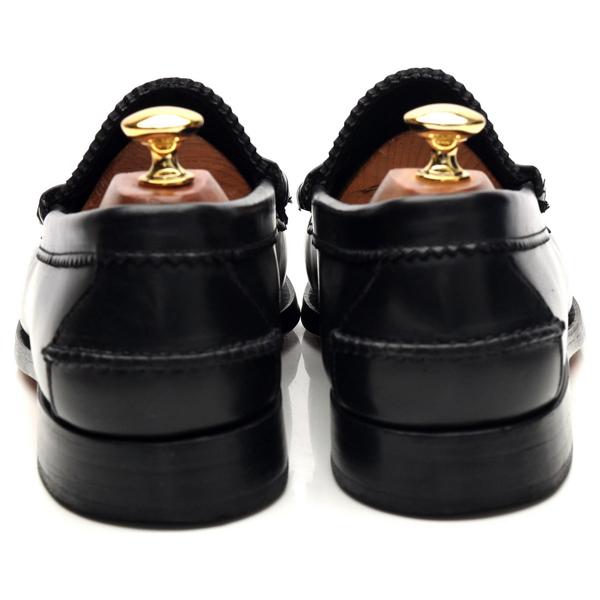 &#39;Kennedy&#39; Black Leather Loafers UK 8.5 US 9.5 E