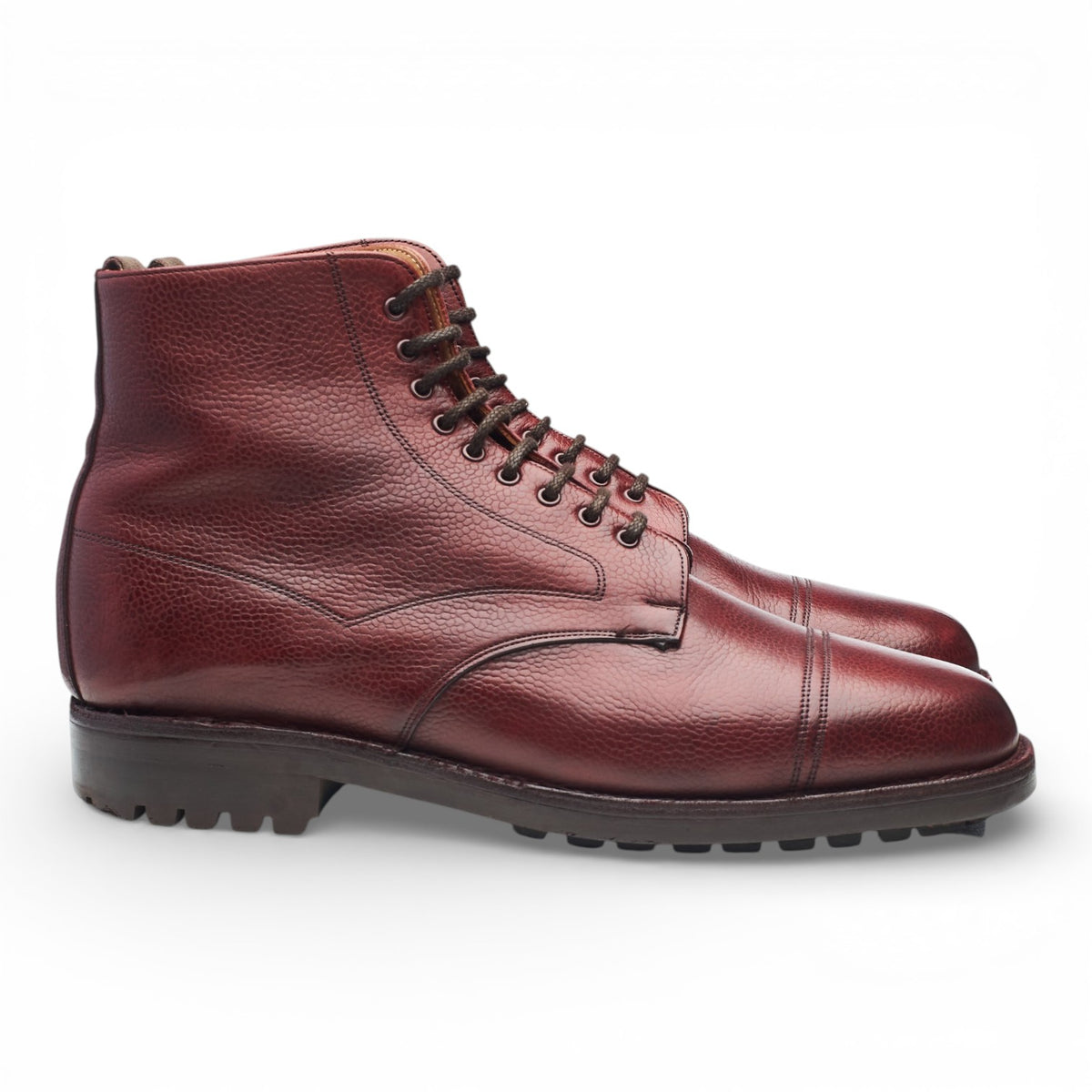 'Pennine ll' Burgundy Veldtschoen Leather Boots UK 10 G