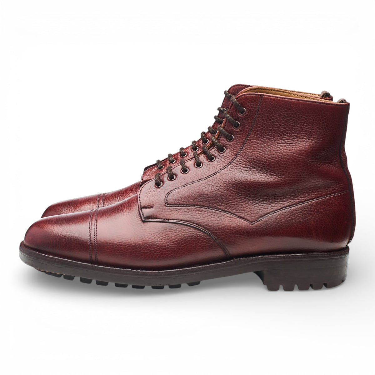'Pennine ll' Burgundy Veldtschoen Leather Boots UK 10 G