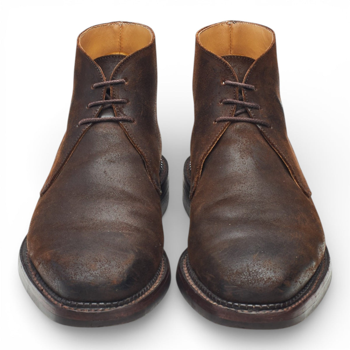 'Molton' Dark Brown Rough-Out Suede Chukka Boots UK 6.5 E