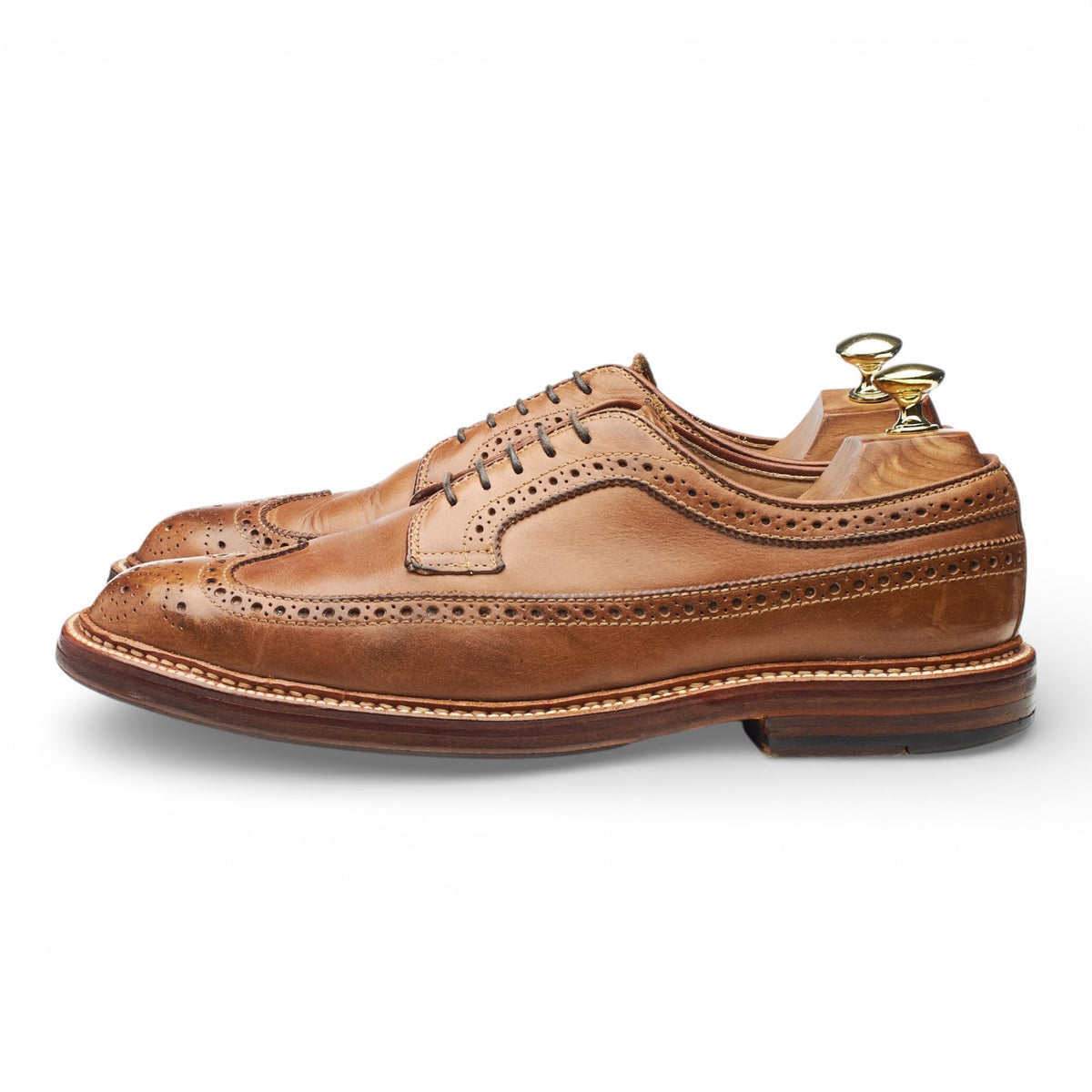 '97870' Brown Leather Derby Brogues UK 8 US 8.5 D