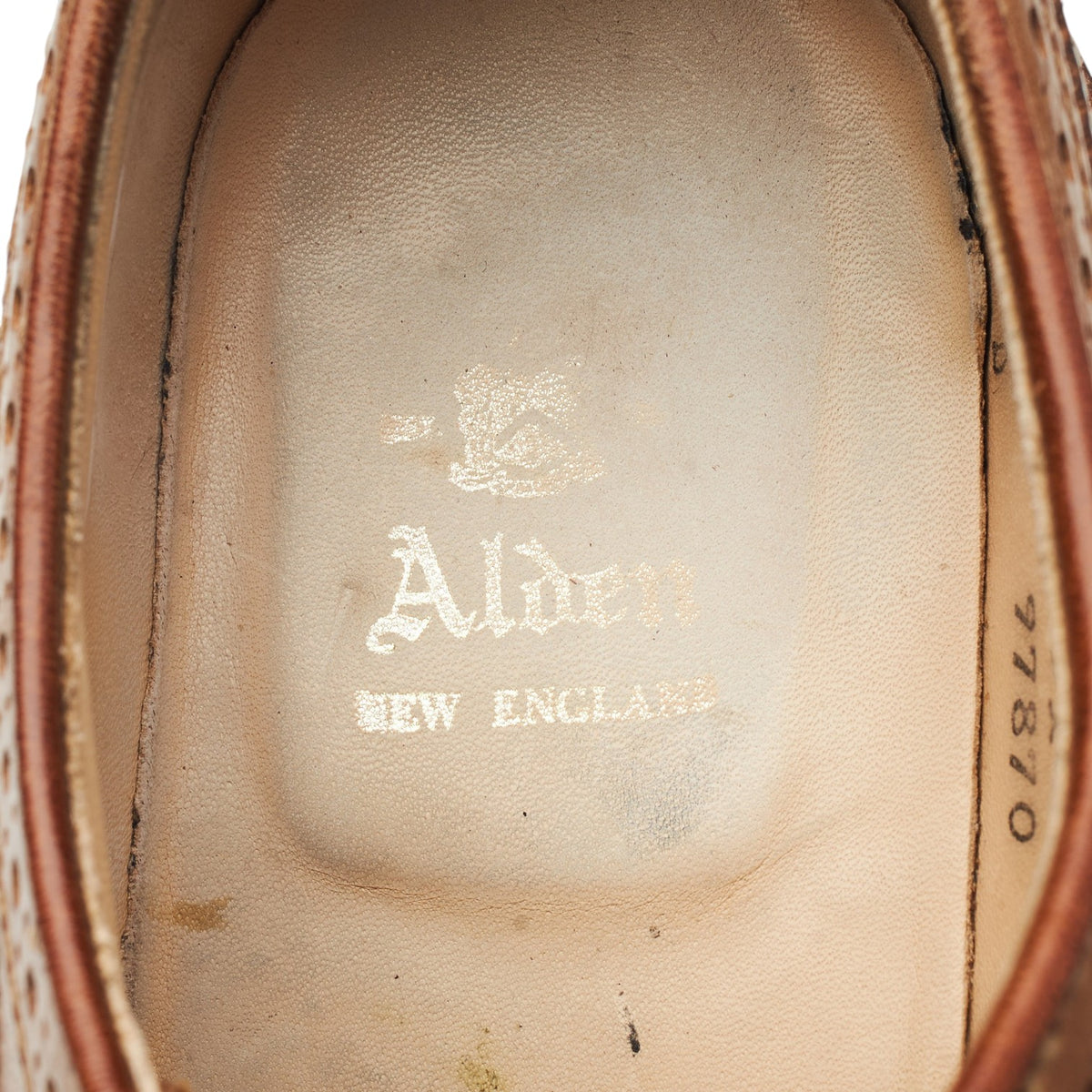 '97870' Brown Leather Derby Brogues UK 8 US 8.5 D