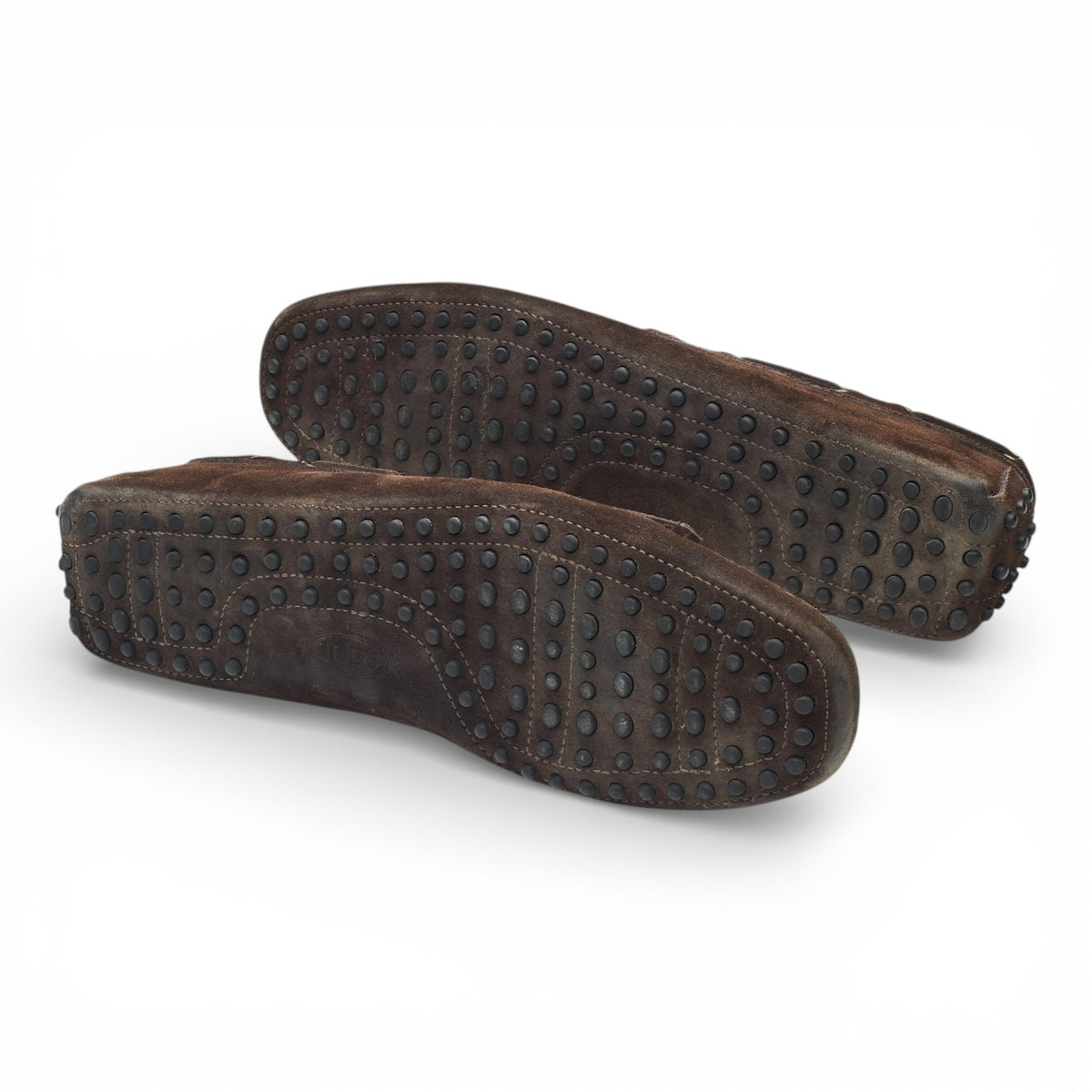 Gommino Dark Brown Suede Fringe Driving Loafers UK 9.5