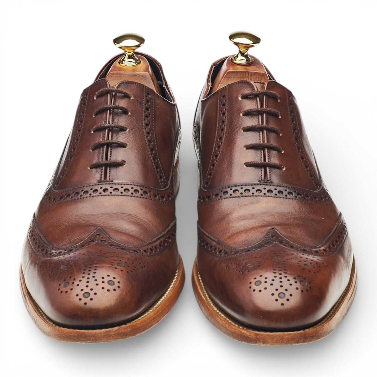 'Valiant' Brown Leather Oxford Brogues UK 9 F