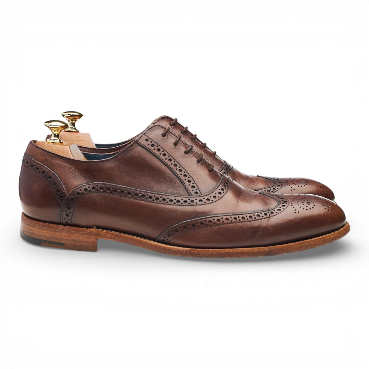 'Valiant' Brown Leather Oxford Brogues UK 9 F