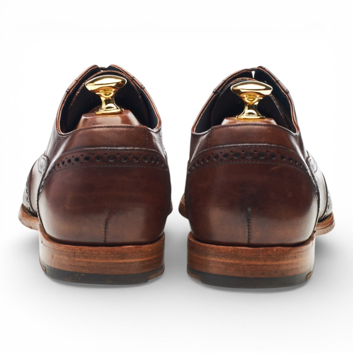 'Valiant' Brown Leather Oxford Brogues UK 9 F