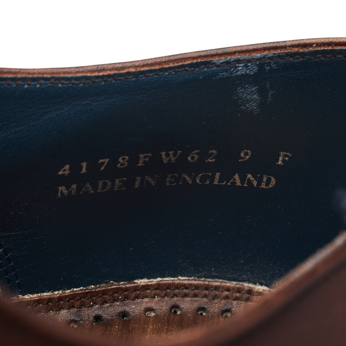 'Valiant' Brown Leather Oxford Brogues UK 9 F