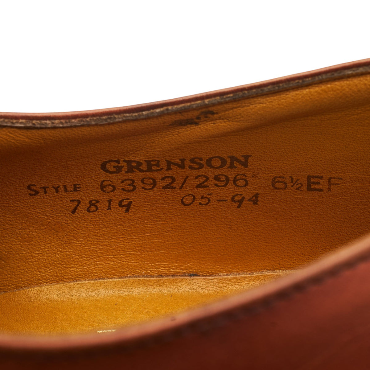 Vintage Tan Brown Leather Derby Split Toe Derby UK 6.5 EF