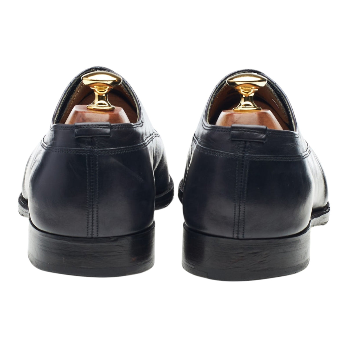 Gieves & Hawkes Navy Blue Leather Oxford UK 9 F