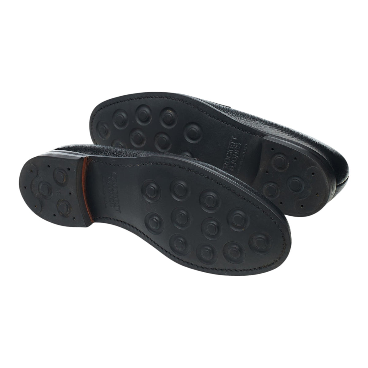 'Boston 2' Black Grain Leather Loafers UK 7.5 E