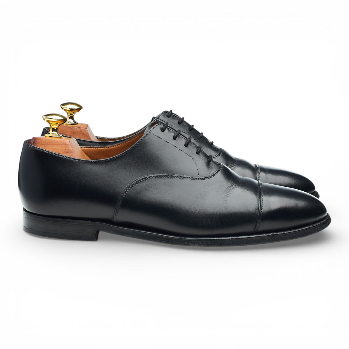 'Connaught' Black Leather Oxford UK 7 F