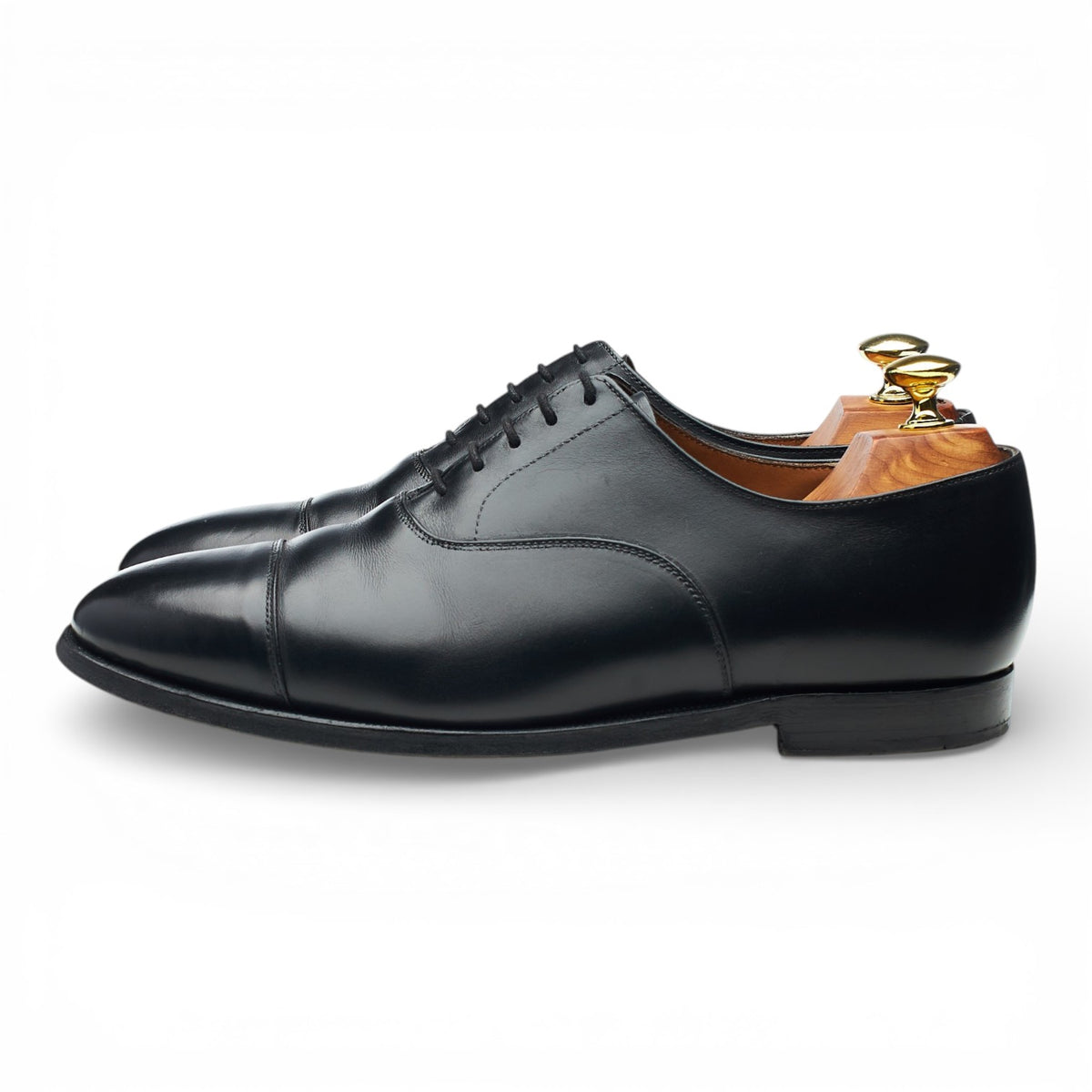 'Connaught' Black Leather Oxford UK 7 F