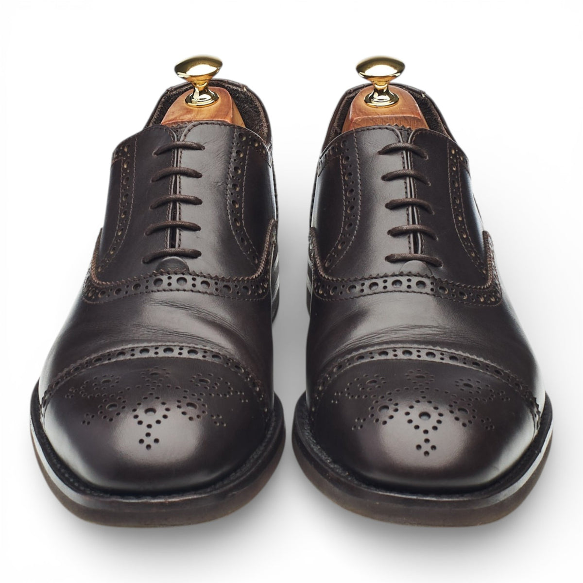 'Cavadent' Dark Brown Leather Oxford Brogues UK 10 EU 44