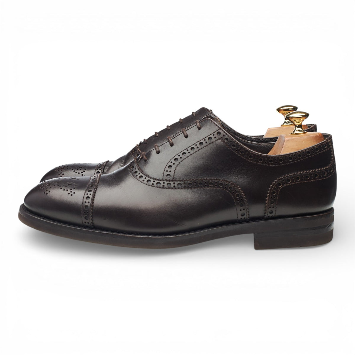 'Cavadent' Dark Brown Leather Oxford Brogues UK 10 EU 44