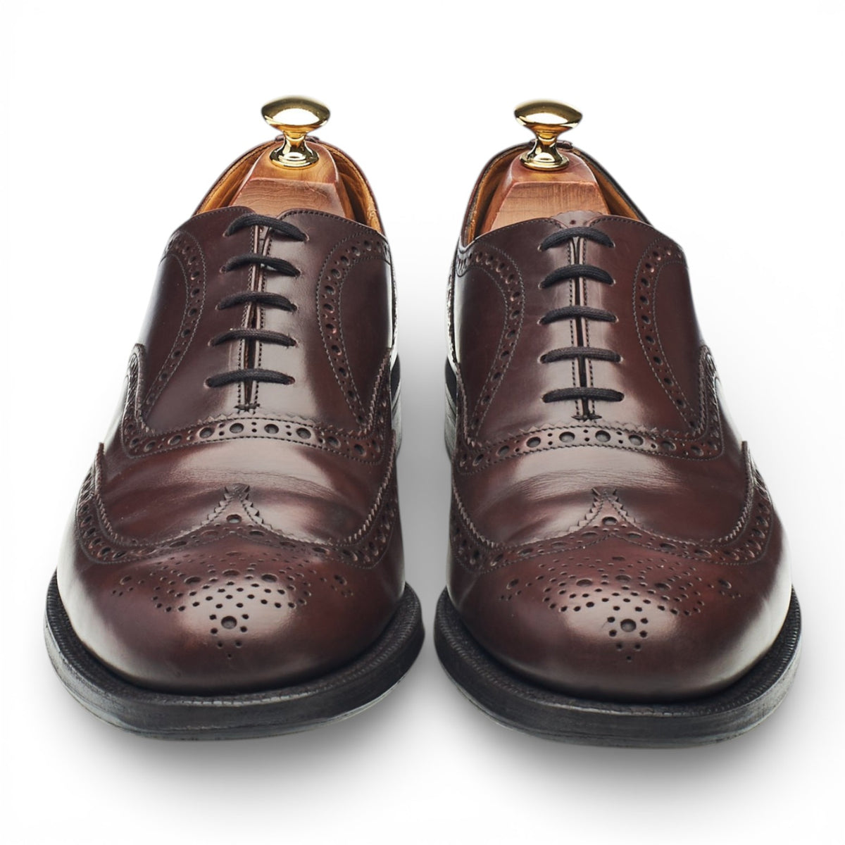 'Attleborough' Dark Brown Leather Oxford Brogues UK 9 G