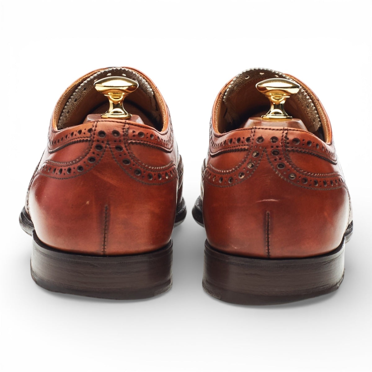 'Arthur lll' Tan Brown Leather Oxford Brogues UK 9 F