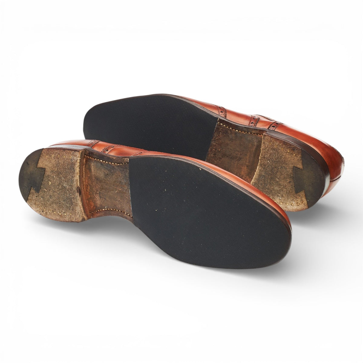 'Arthur lll' Tan Brown Leather Oxford Brogues UK 9 F