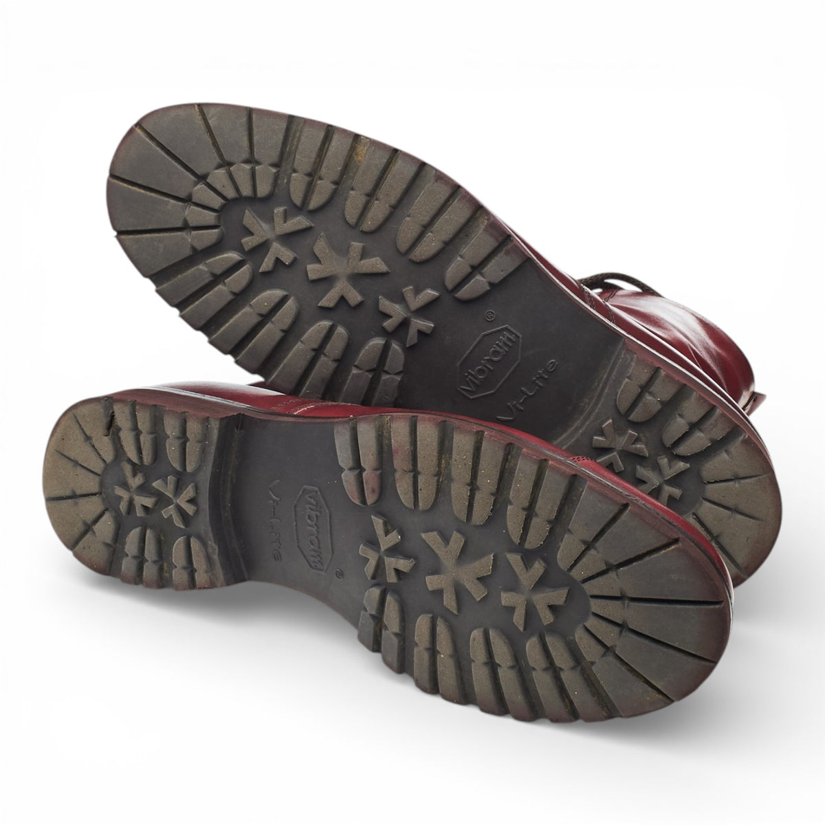 'Trafalgar' Burgundy Leather Cap Toe Boots UK 9 F