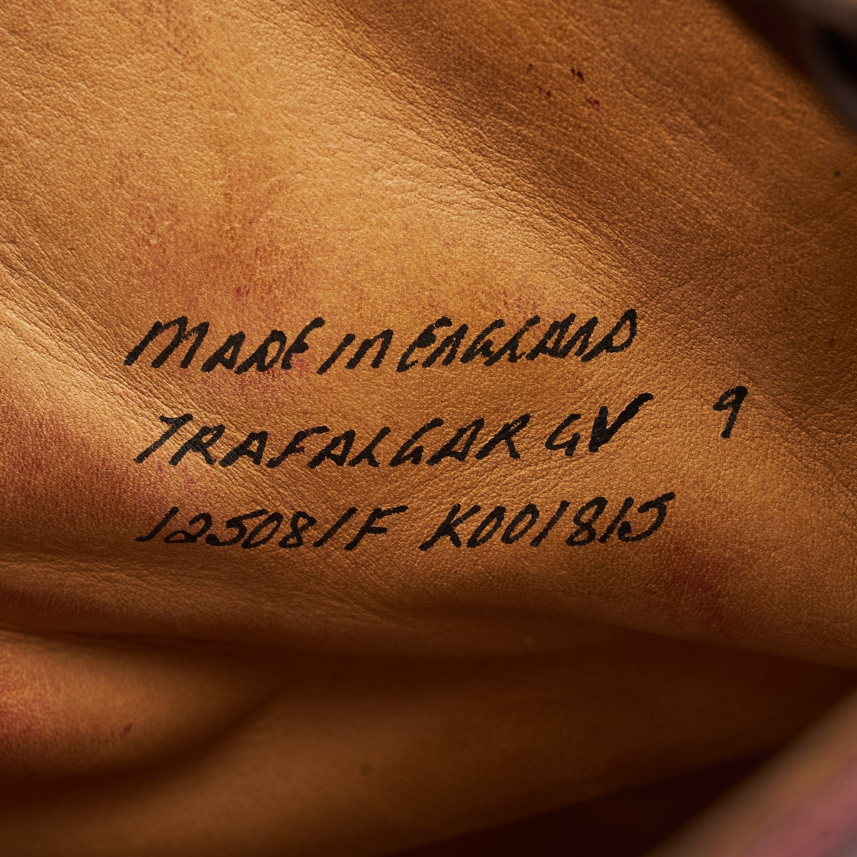 'Trafalgar' Burgundy Leather Cap Toe Boots UK 9 F