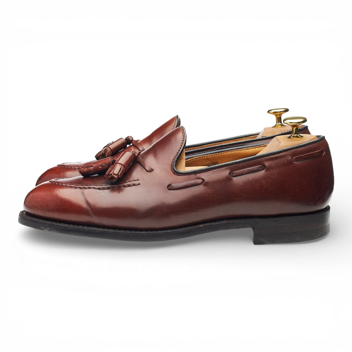'Cavendish' Burgundy Cordovan Leather Tassel Loafers UK 8 E