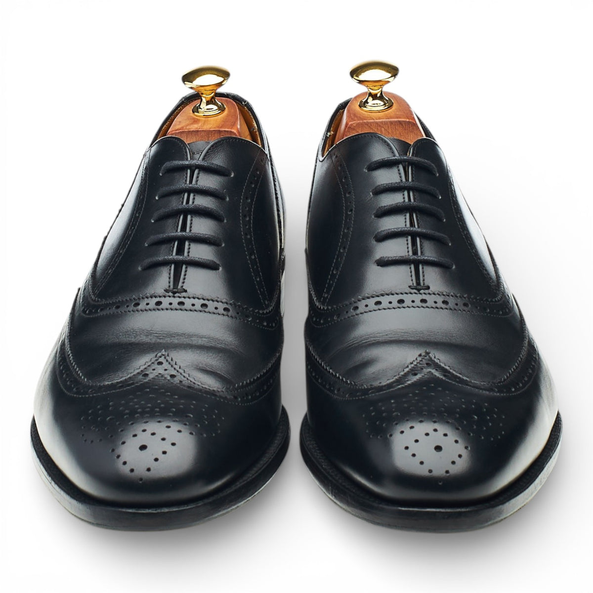 'Turing' Black Leather Oxford Brogues UK 10 G