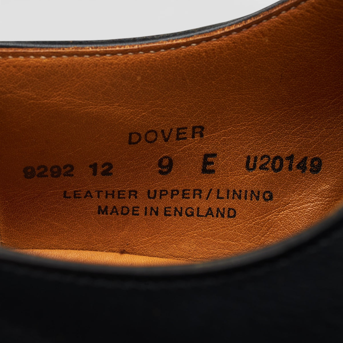 'Dover' Black Leather Derby UK 9 E