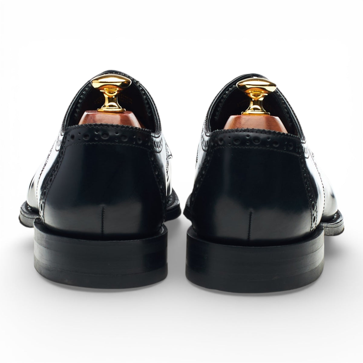 'Eldon' Black Leather Derby Brogues UK 9 F