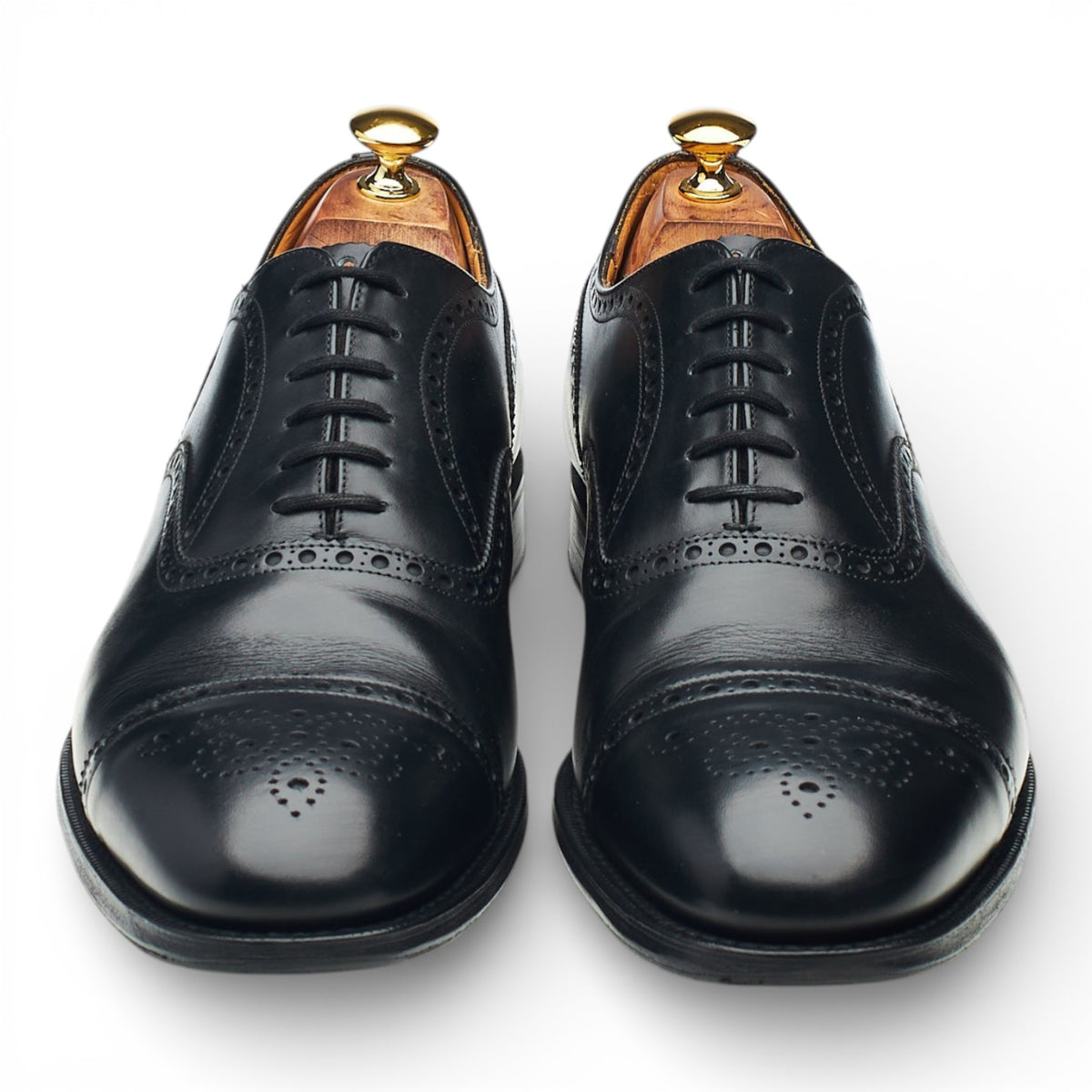 'Diplomat' Black Leather Oxford Brogues UK 11 F