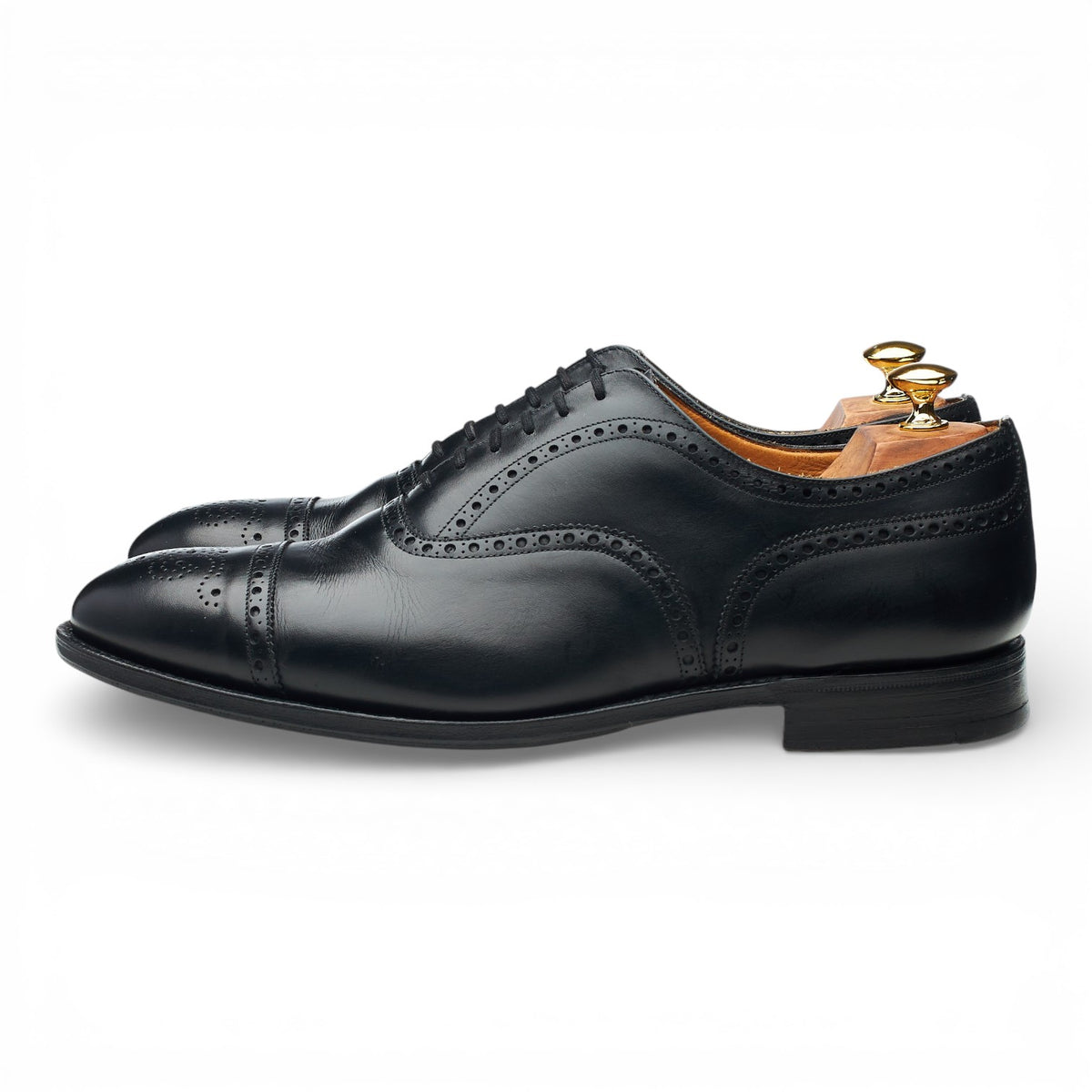 'Diplomat' Black Leather Oxford Brogues UK 11 F