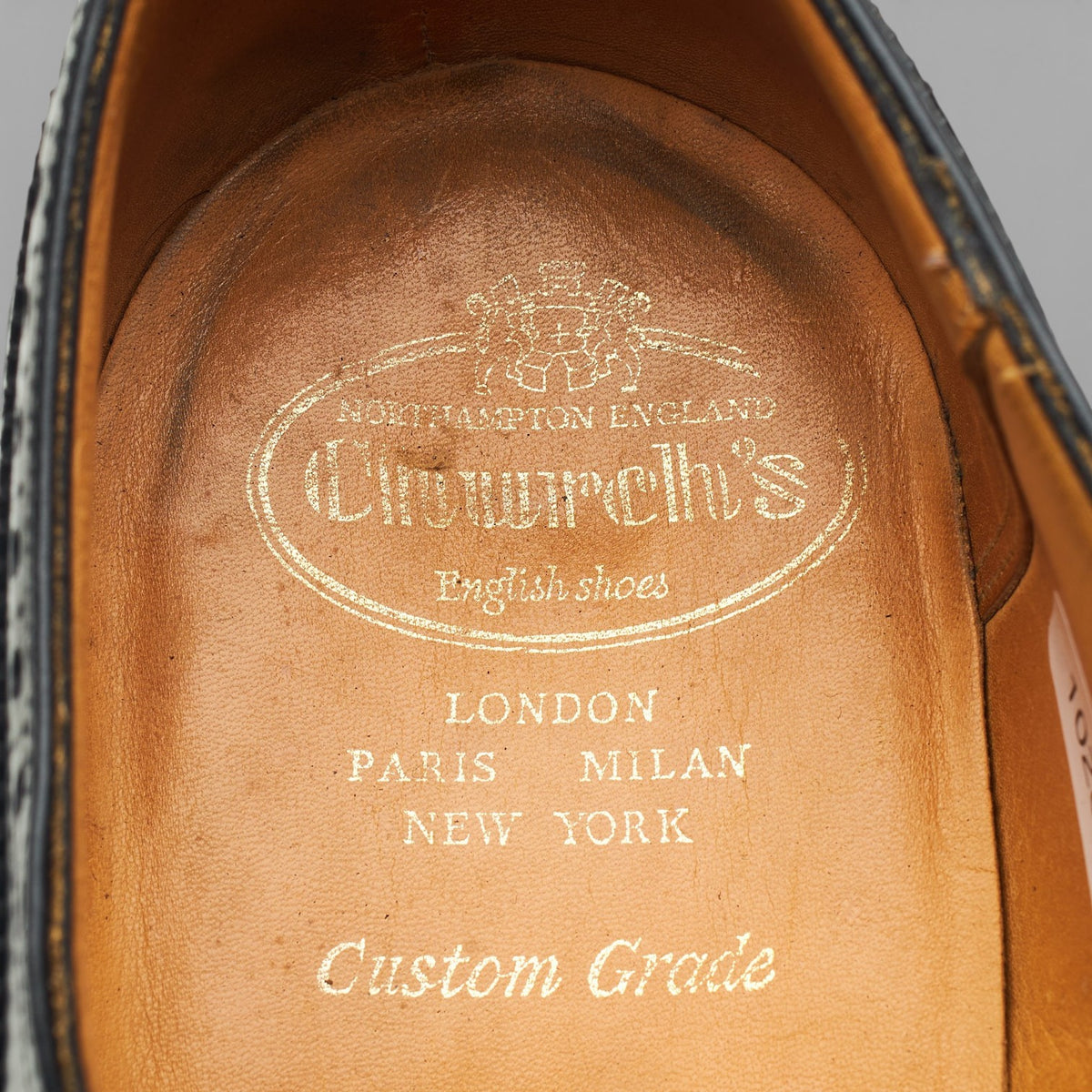 'Diplomat' Black Leather Oxford Brogues UK 11 F