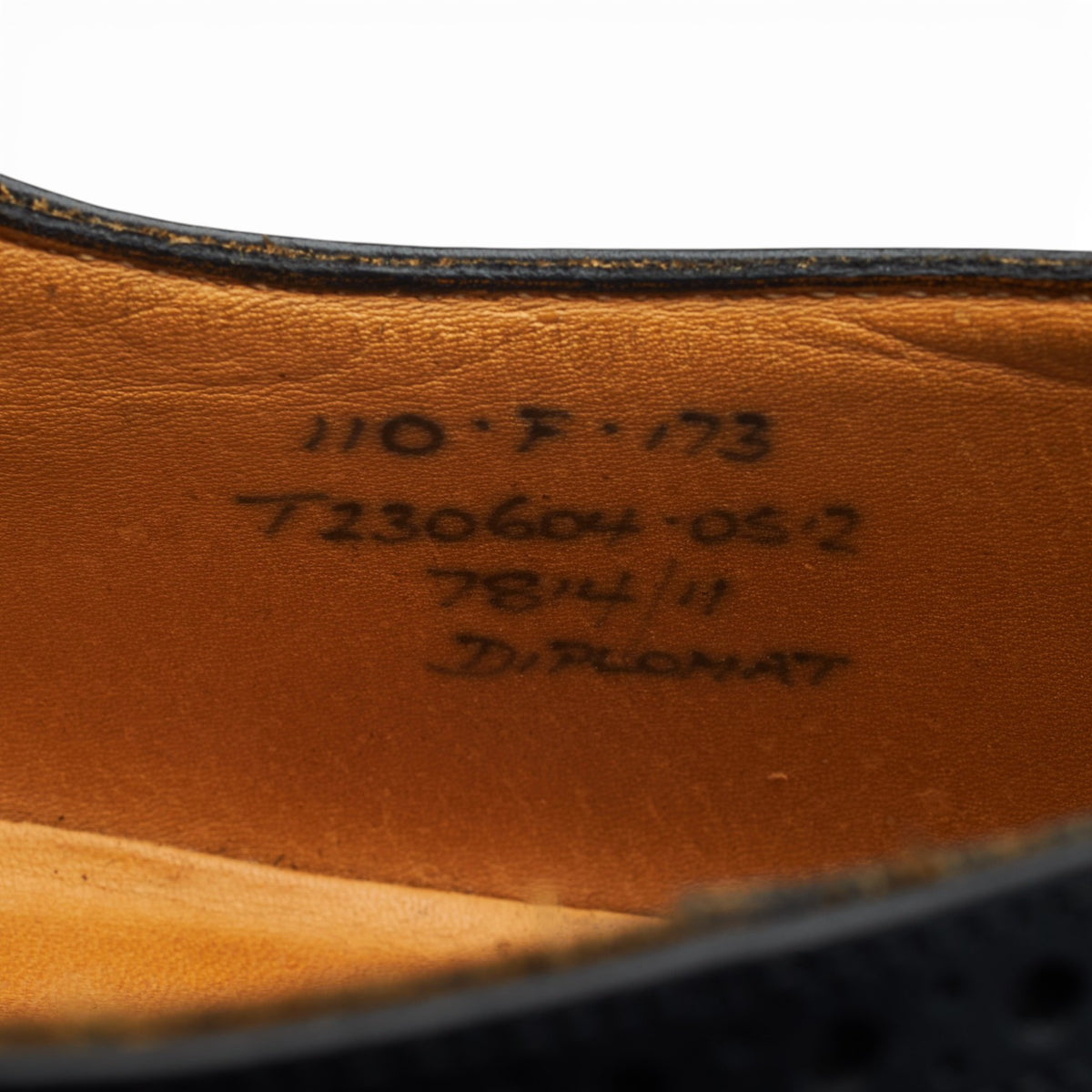 'Diplomat' Black Leather Oxford Brogues UK 11 F