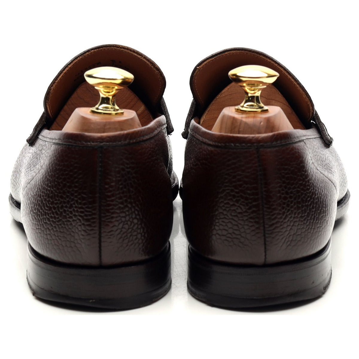 &#39;George&#39; Dark Brown Leather Loafers UK 8 E