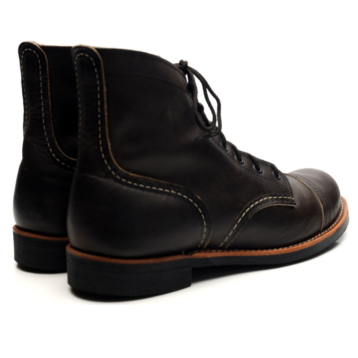 &#39;8086&#39; Dark Grey Iron Ranger Leather Boots UK 7.5 US 8.5