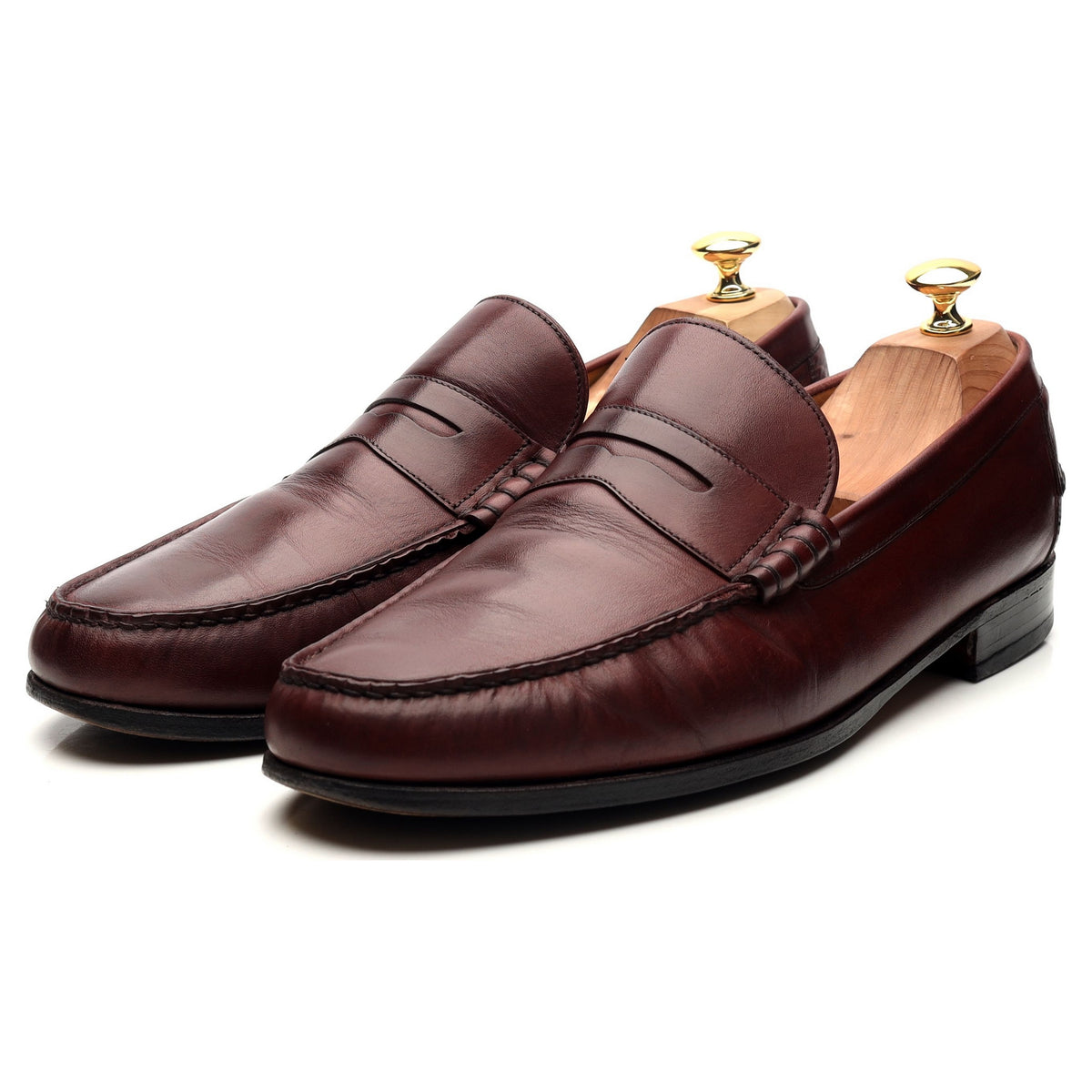 &#39;349477&#39; Burgundy Leather Loafers UK 10.5