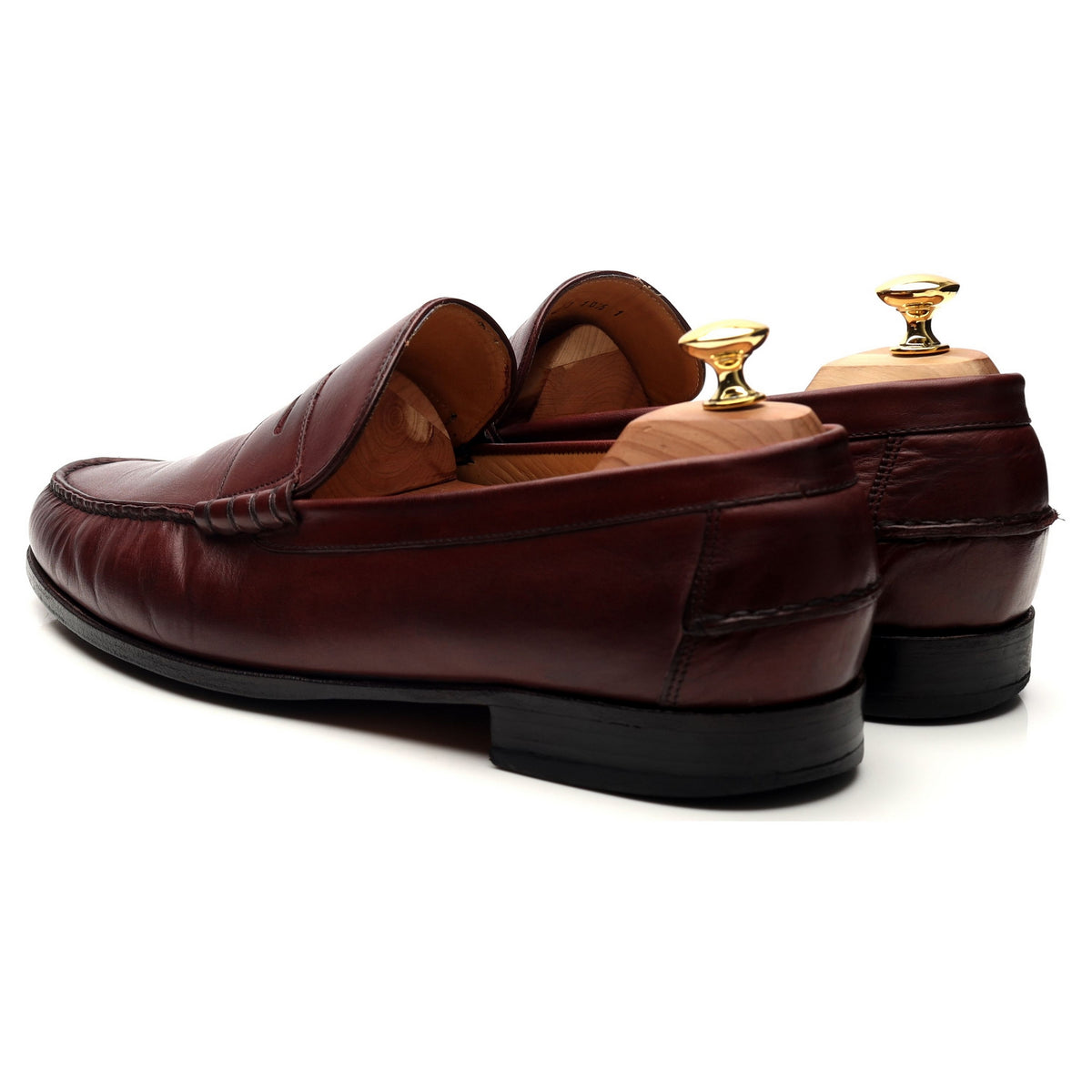 &#39;349477&#39; Burgundy Leather Loafers UK 10.5