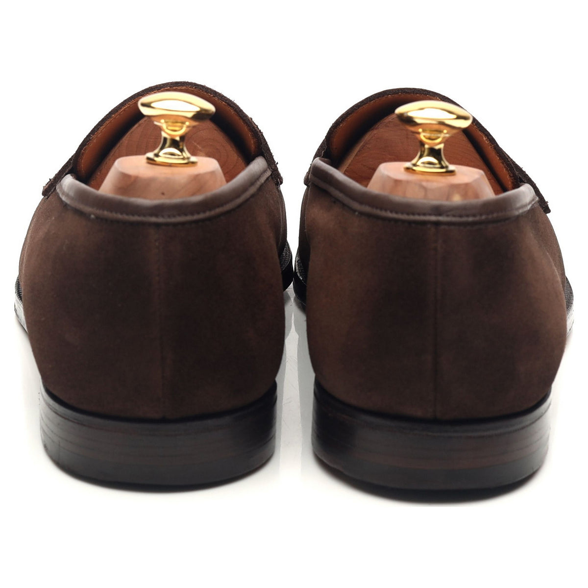 &#39;Boston&#39; Dark Brown Suede Loafers UK 10.5 E