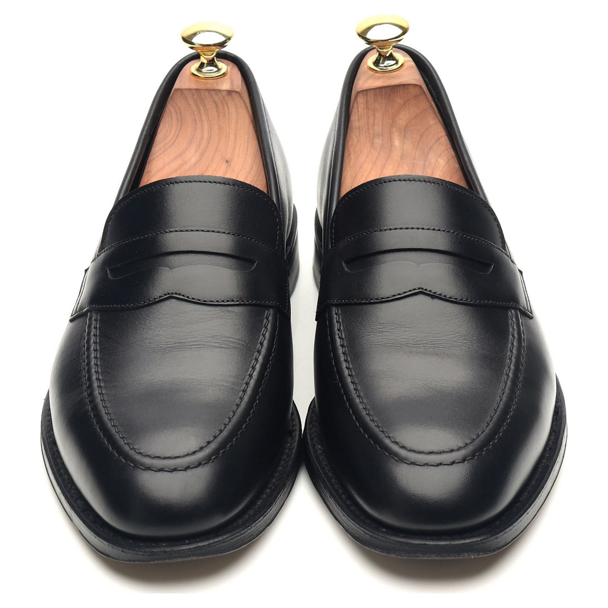 1880 &#39;Whitehall&#39; Black Leather Loafers UK 7.5 F