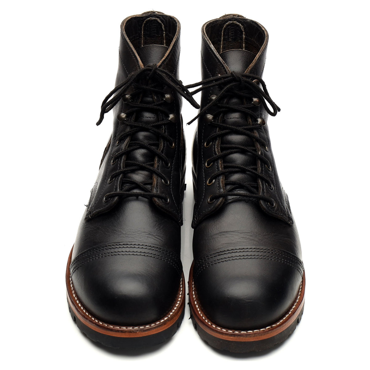 &#39;8086&#39; Black Leather Iron Ranger Boots UK 8 US 9 D