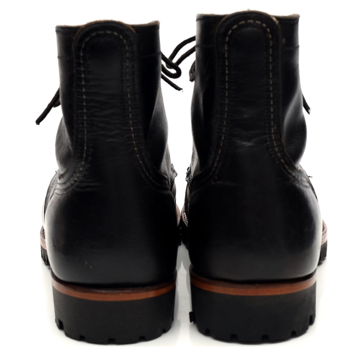 &#39;8086&#39; Black Leather Iron Ranger Boots UK 8 US 9 D