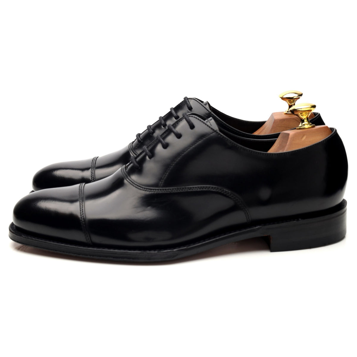 &#39;Elgin&#39; Black Leather Oxford UK 8 G
