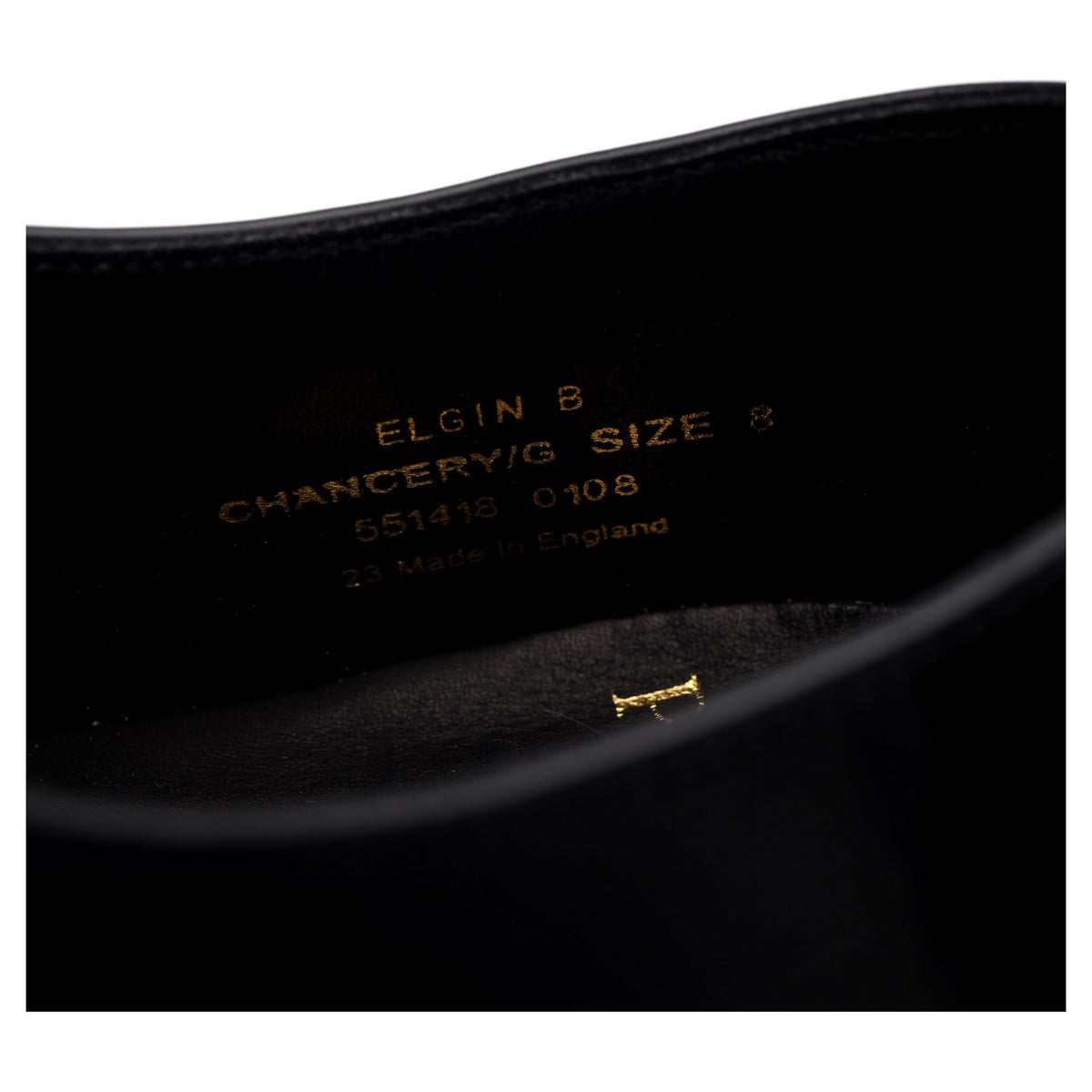 &#39;Elgin&#39; Black Leather Oxford UK 8 G