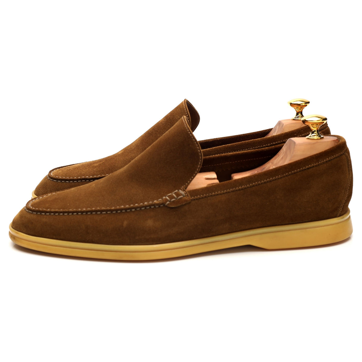 &#39;Summer Walk&#39; Snuff Brown Suede Slip On Loafers UK 12 EU 46
