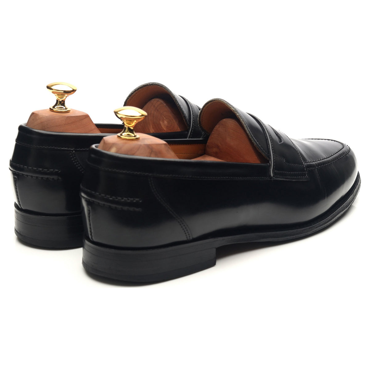 &#39;Elstree&#39; Black Leather Loafers UK 9 EX