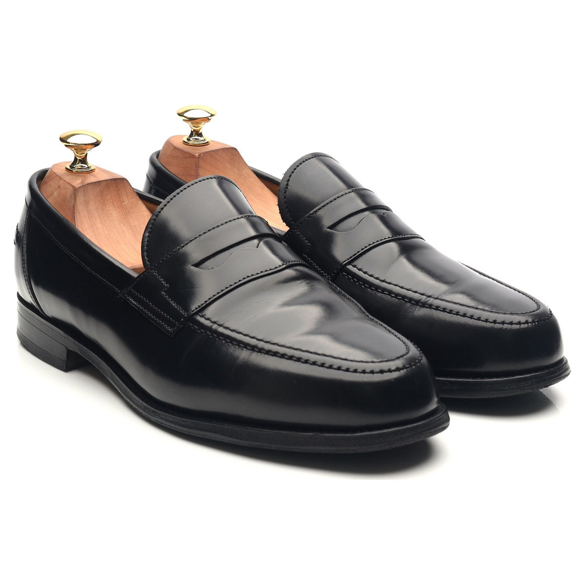 &#39;Elstree&#39; Black Leather Loafers UK 9 EX