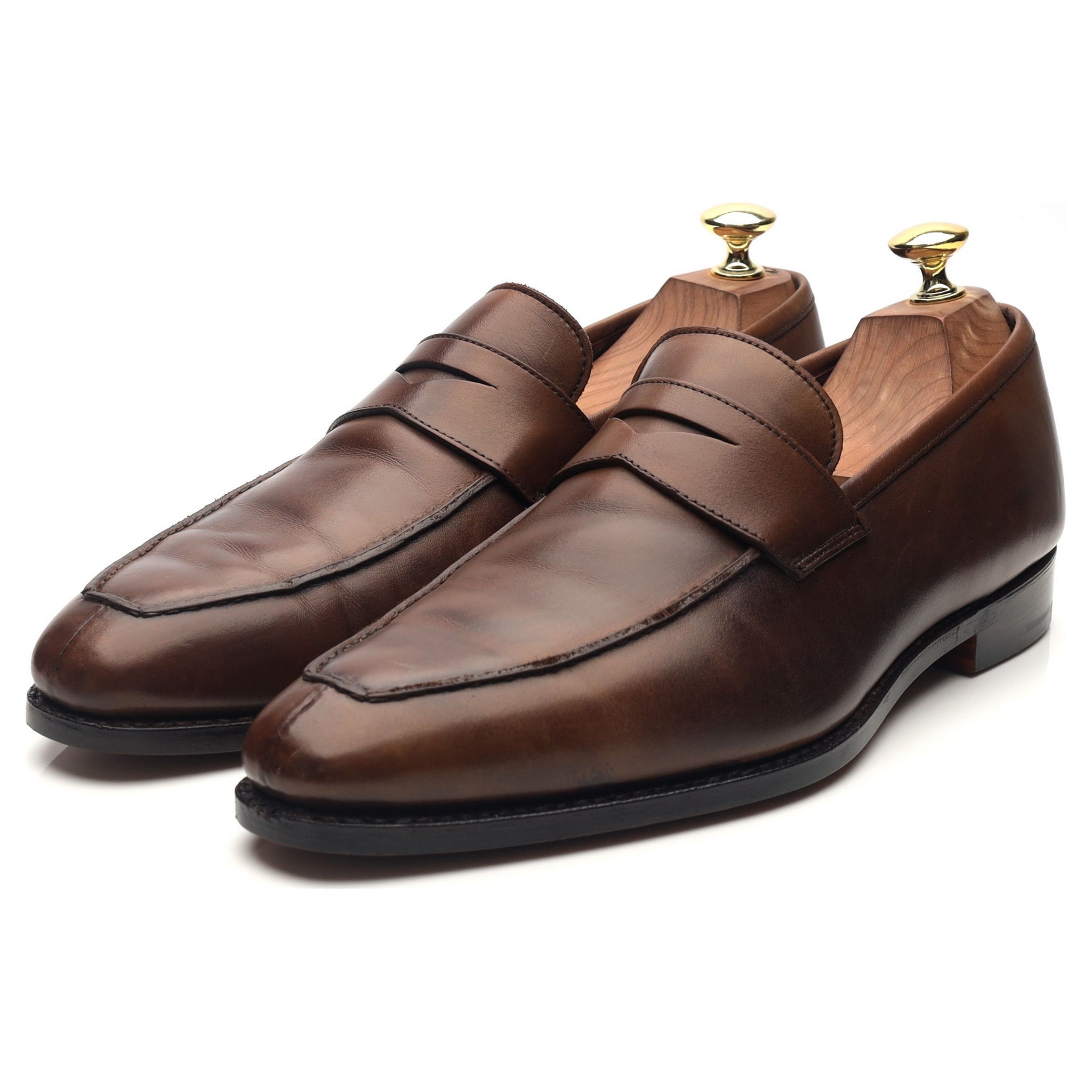 Bury' Dark Brown Leather Loafers UK 7.5 E - Abbot's Shoes